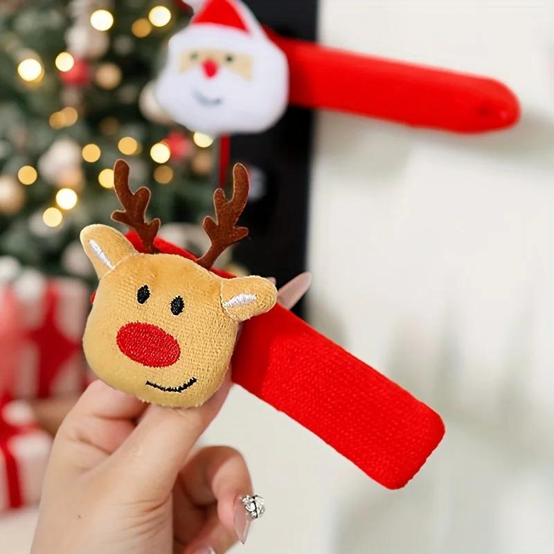 Christmas Holiday Decor Set - 1/4pcs Door Handle Gloves, Santa Claus Design, Home Christmas Tree Accessories