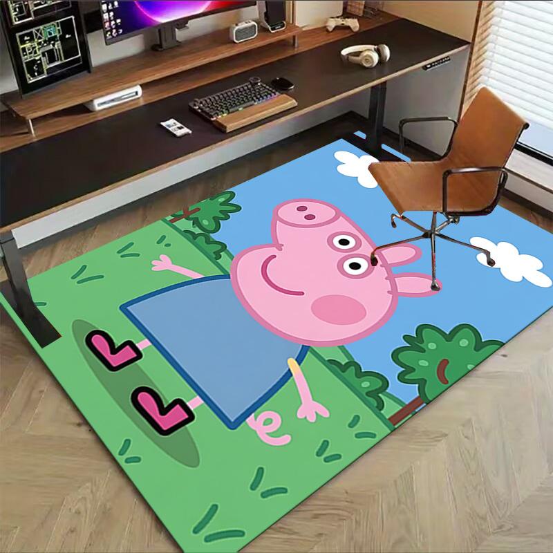 1pc Peppa Pig Friends Adventure Carpet for Playroom Bedroom Living Room Sofa Home Decor,kids Game Area Rug Non-slip Floor Mat Y723130