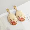 Suibian Retro Resin Printed European & American Earrings - Exquisite, Best-Selling Accessories
