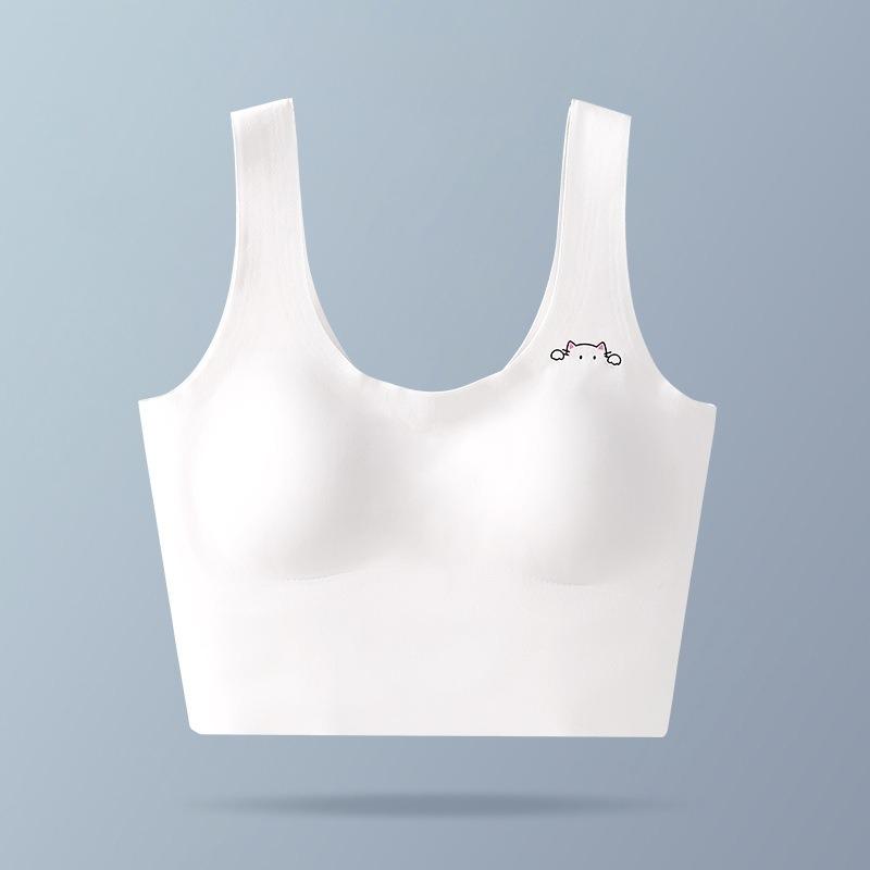 Teen Girls Student Developmental Sports Shockproof Thin Vest Bra