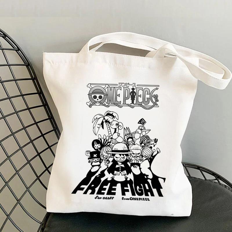 Japan cartoon comics One Piece Print Canvas Bag Shopping Shoulder Bag Foldable Tote Bag 0030