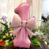 40inch Pink Digital Bowknot Bow Aluminum Foil Balloons for Girls Wedding Birthday Party Decor Number Party Photo Props Supply