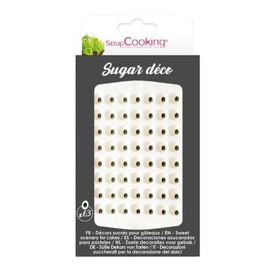 Sugar Decoration for Cakes - Eyes - 63 Pcs