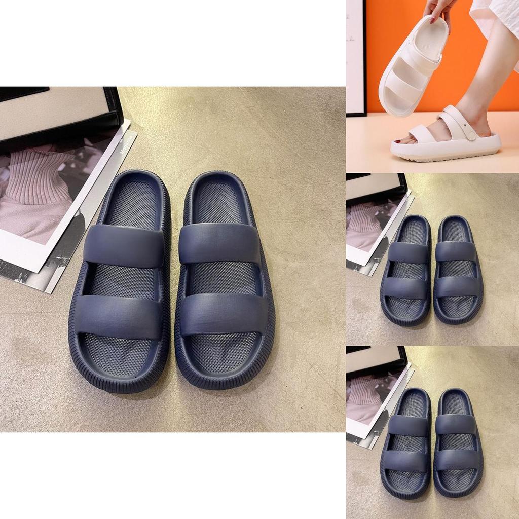 Cute And Comfortable Thick Sole Slippers For Women In Pink Purple Light Green Beige Black And Dark Blue