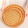 Woven Rattan Round Serving Tray 3-Piece Set
