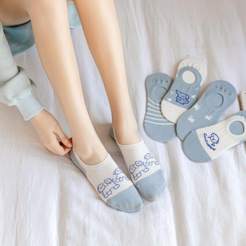 Female Summer Thin Lovely Shallow Mouth Does Not Fall with Invisible Ship Socks