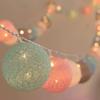 3CM Cotton Balls String Lights Garland Fairy Street Lights Christmas Decorations for Home Outdoor Wedding Garden Patio Lights