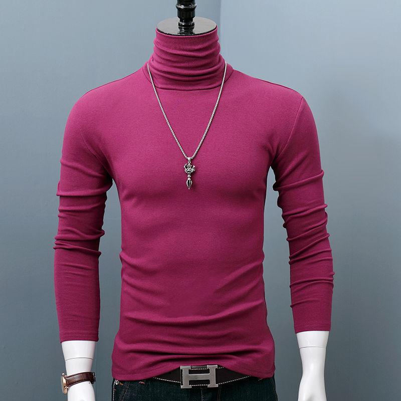 Nuovi Maglioni Invernali a Collo Alto Spessi da Uomo Casual a Collo Alto Tinta Unita Qualità Caldi Slim Maglioni a Collo Alto Pullover Uomo