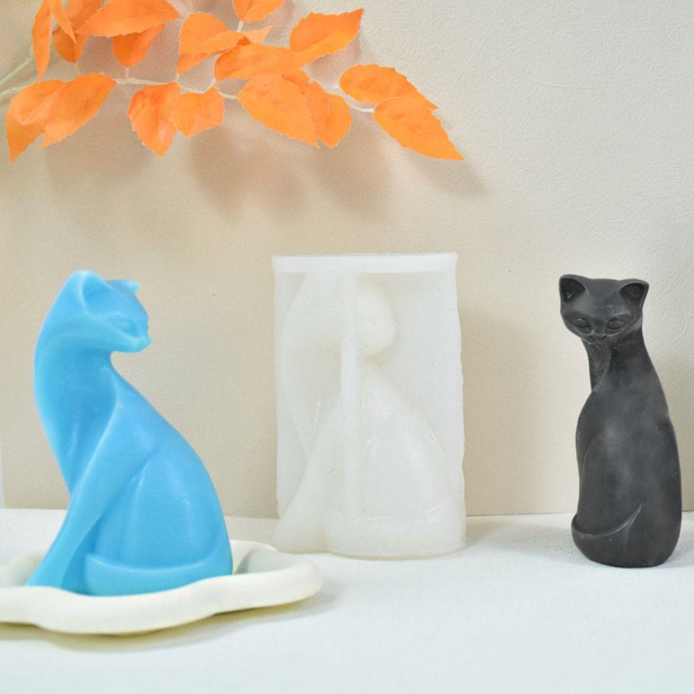 

Форма для котенка ручной работы, 3D форма для ароматного кота, форма для свечей с забавным котом