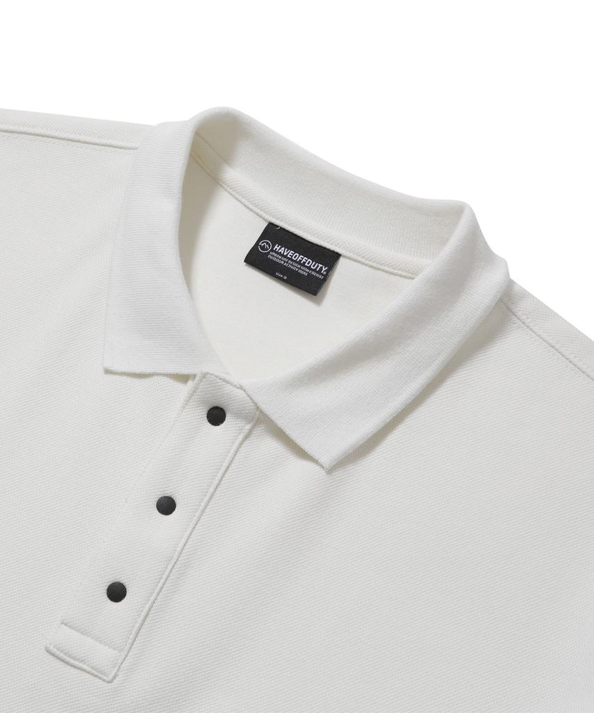 Haebeuopeudyuti Pen Pocket Polo Neck T-Shirt (Ecru)