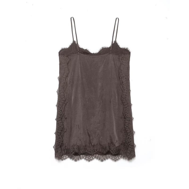 ZR European Style 2025 Autumn Lace Lingerie-Style Top Medium