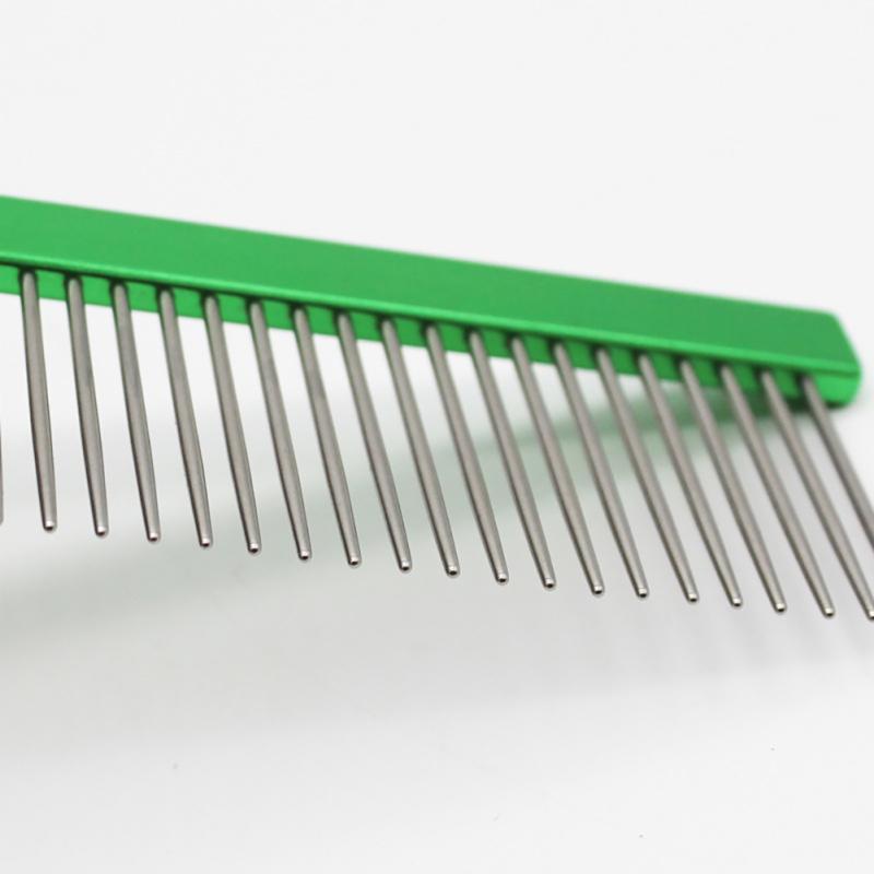 1 pieptene din aliaj de aluminiu pentru câini pentru caini, pisici, instrument de îngrijire pentru îndepărtarea părului