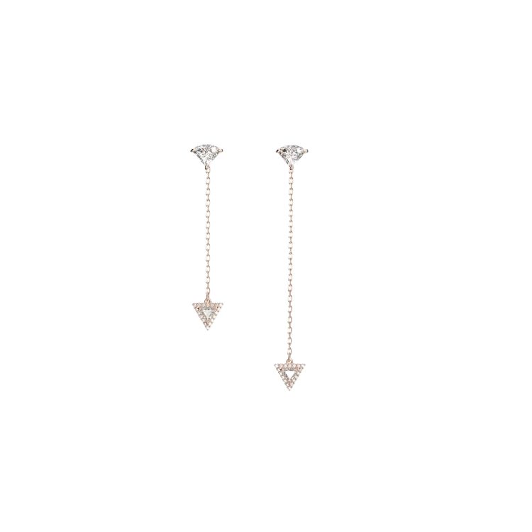 

Swarovski Asymmetrical Water Drop Stilla Earrings Women earrings Rose-Gold 5643729 Box (Random Color)