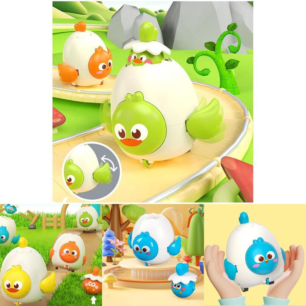 Colorful Cartoon Pet Egg Spring Loaded Toy Car For Kids Interactive Fun Experience