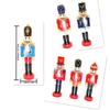 12cm Nutcracker Puppet Ornaments Desktop Decoration Cartoons Walnuts Soldiers Band Dolls Nutcracker Miniatures
