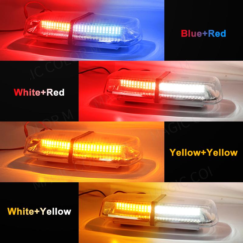 12V 24V Amber Yellow Truck Car Led Strobe Roof Lights Becaon Warning Emergency Rescue Magnetic Vehicle Ambulan 72SMD