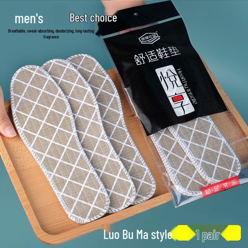 Breathable, Sweat-Absorbent, Odor-Resistant Insoles for Men & Women - Soft, Comfortable Cotton for All Seasons