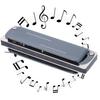 10-Loch Mundharmonika Blues E-Dur Harp Wind Musikinstrument Anfängerübung KS-10BHSchwarz