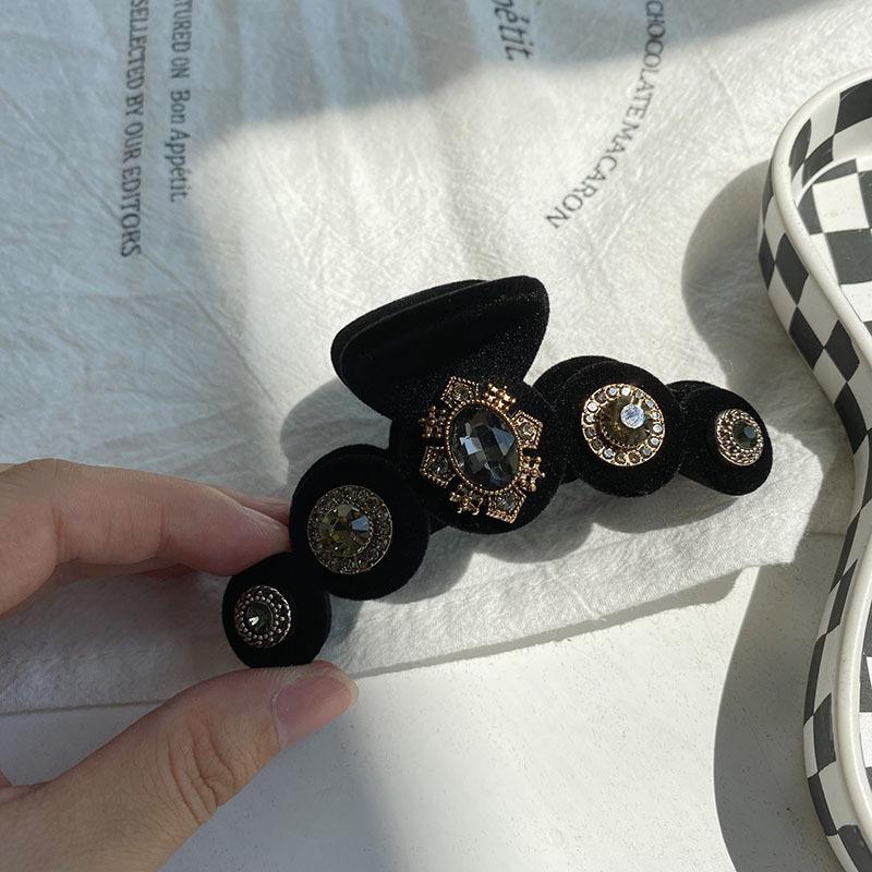 Baroque Crystal Hair Claws Jewelry For Women Chinese Boutique Headdress Luxury Handmade Gem Hair Accessories Hairpins