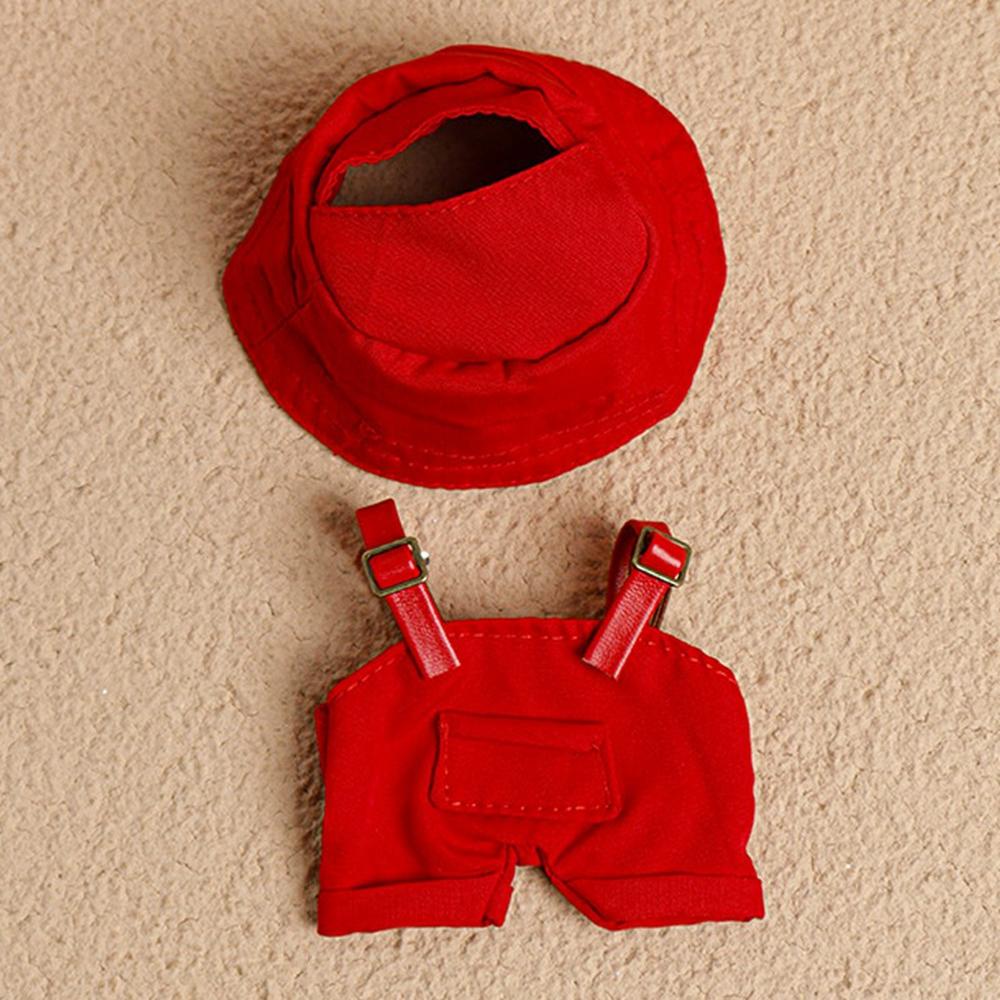 Doll Clothes Set with Fisherman Hat/Overalls Figure Outfit for 17cm 1st 2nd 3rd Dolls (No Doll)