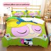 Cute Powerpuff Girls Printed Bedding Set Duvet Cover Pillowcase No Filler, Soft Home Bedroom Decor, Perfect Gift for Fans.chl