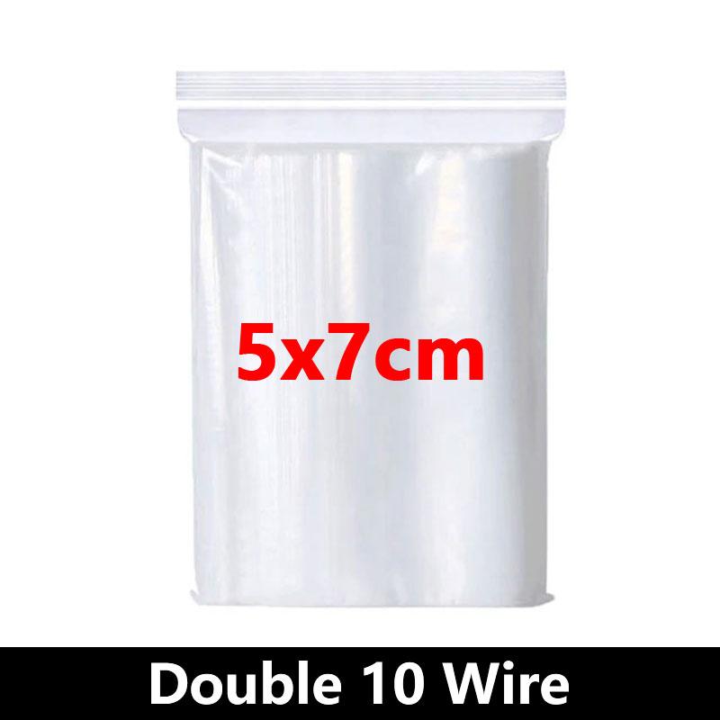 Thicken Zipper Sealed Bags Clear Plastic Storage Bag for Small Jewelry Food Packing Reclosable Transparent Ziplock Sealing Bag
