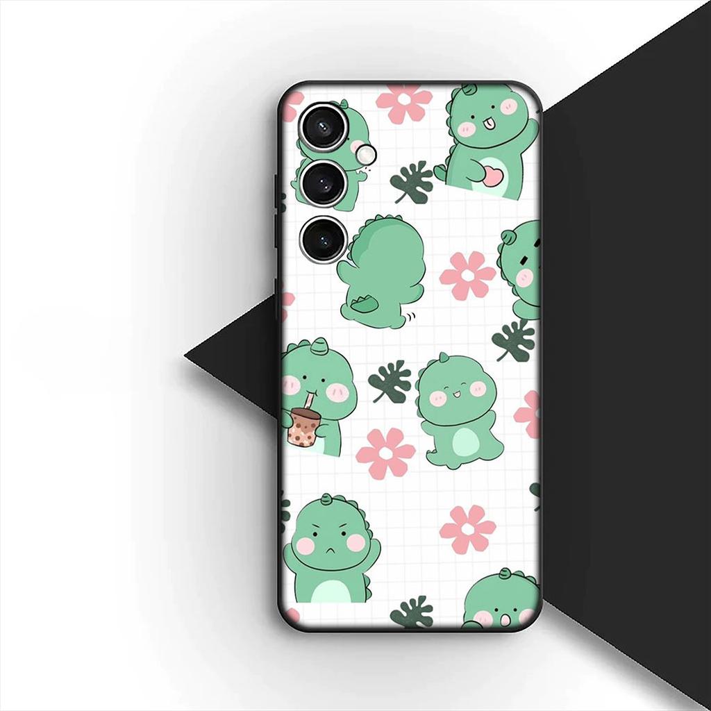 Protective Cover for Samsung Galaxy S24 S25 S23 FE Ultra Plus S7 Edge S25+ S23+ A56 5G Casing Phone Case Anime DinosaurS