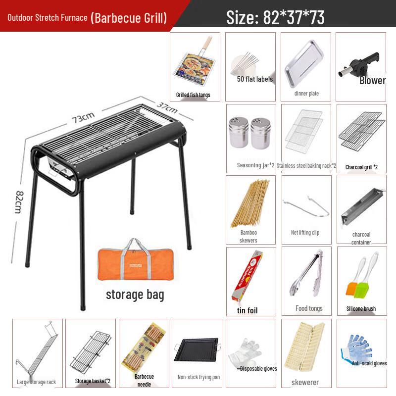 OEING Portable Charcoal BBQ Grill Standard