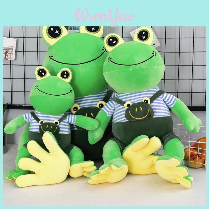 Cute Plush Frog Toy With Shoulder Strap For Kids' Sleeping Companion