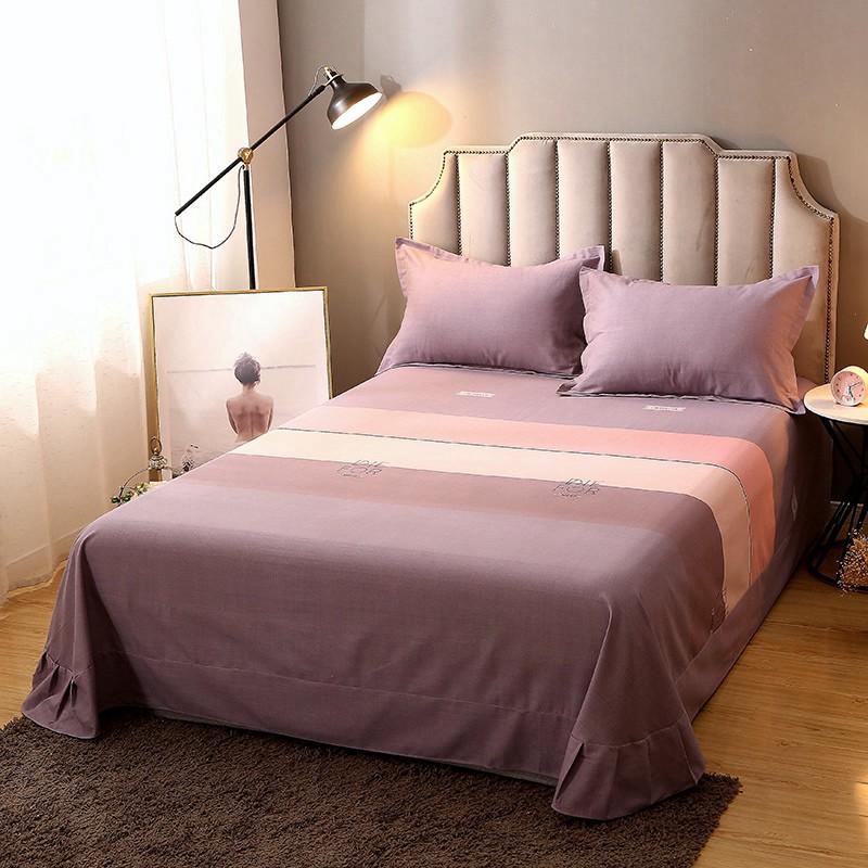 Vintage Geometric Pattern Bed Sheet Set 100% Cotton Luxury Classic Bedspread with 2 Pillowcases Queen King Size Bedding Set