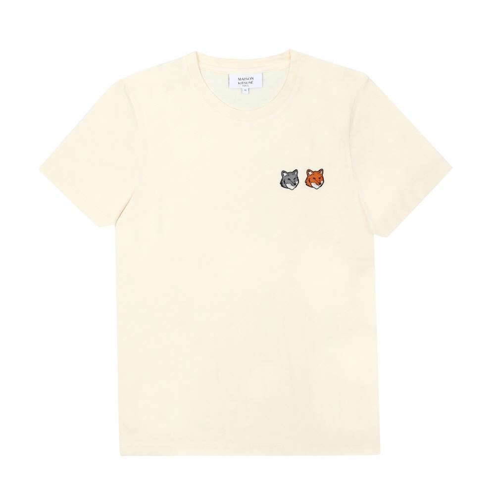Maison KiTsune Women Double Fox Head PaTch T shirT P702 OW011CFKJ7026 P702 (XS)