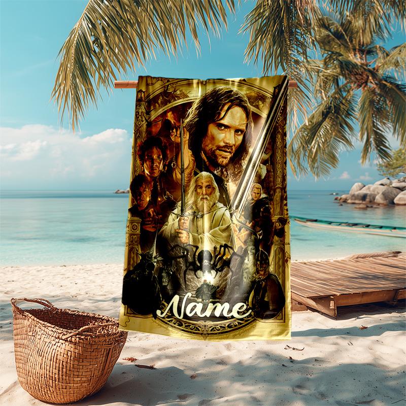 Personalized Customized Proof Beach Towel with The Fellowship of the Ring Pattern - Soft, Absorbent,quick-drying,perfect Swimming,camping&bathing