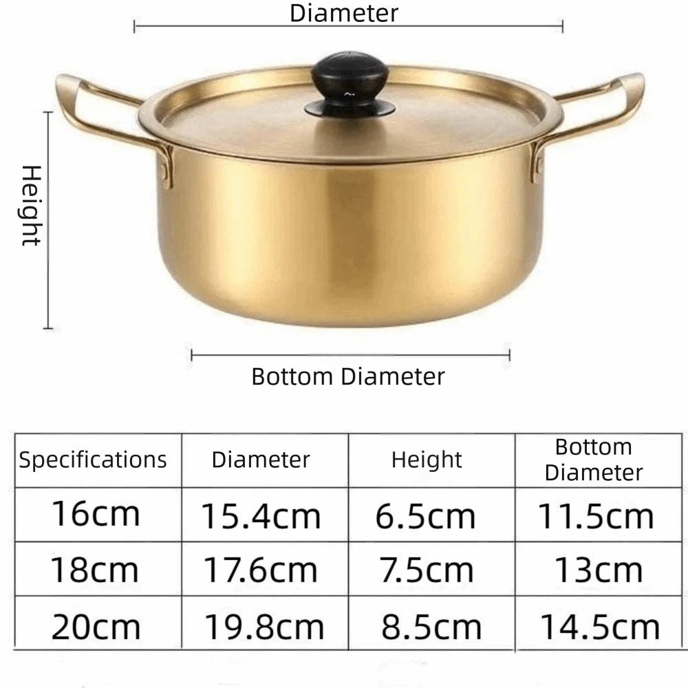 Mini Ramen Pot with Lid Hot Pot Korean Soup Pot  Camping Cookware