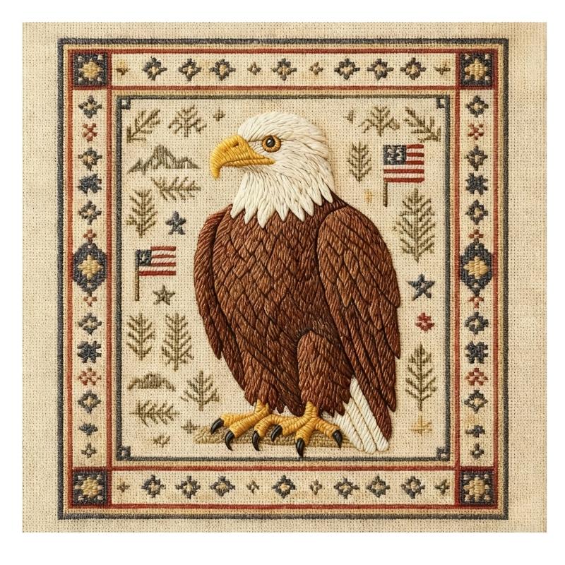 Bird Embroidery Craft Set For Adults Kids Detailed Pattern Guide Cloth Materials Art Project