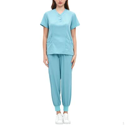 Care Peeling Set, Work Clothes, Soft, Breathable, Elastic Waist, Nurse Clothing, Top And