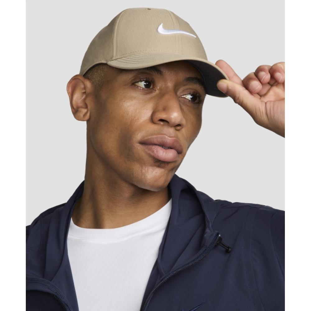 Nike Dry Fit Club Structure Swoosh Cap   Khaki White  Fb5625 247