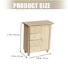 Antique 4 Drawer Miniature Cabinet Accurate 1/12 Dollhouses Furniture For Realistic Bedroom Decors And Organizing