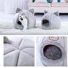 Warm Cat Bed Winter Soft Comfortable Pet Nest Indoor Semi-Enclosed Cat Dog
