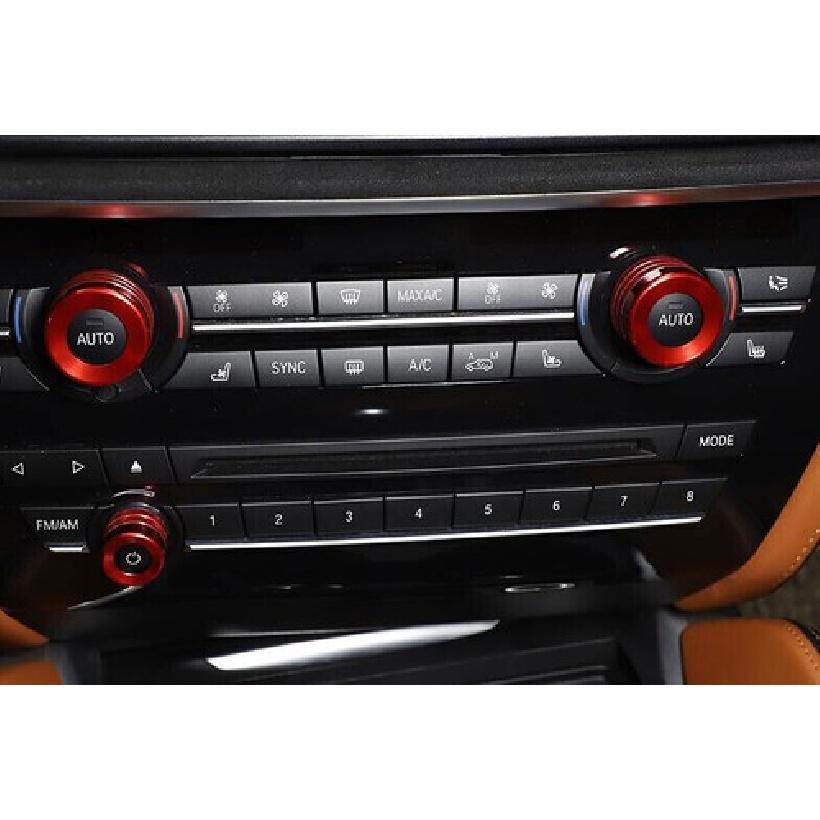 2009-15 Console Air Conditioner For BMW 7 Series Red Aluminum Button Knob Cover