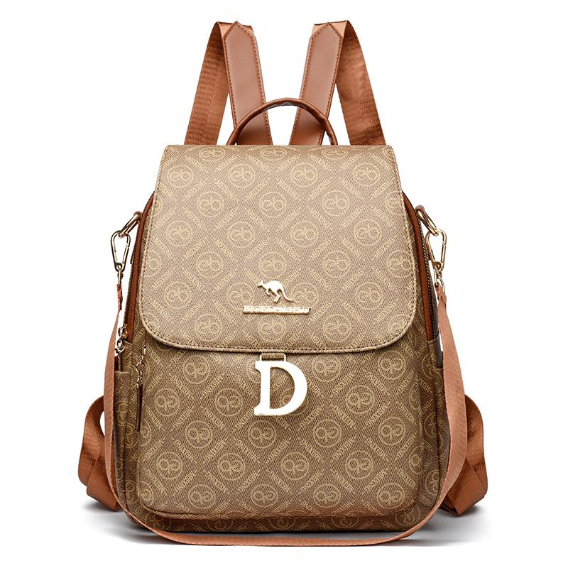 Retro Print Backpack Women's Multi-Functional Travel Small Backpack Commuter Backpack
