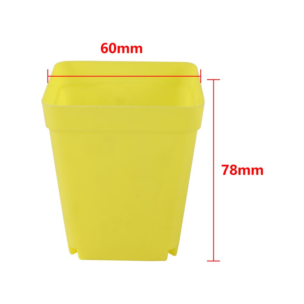 Mini Square Flower Pots Colorful Succulent Seedling Trays Plastic Nursery Planters DIY Plant Grow Boxes Garden Home Office Decor