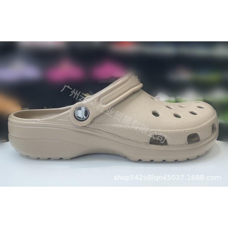 Men's and Women's Beach Shoes Baotou Sandals Outer Wear Couple's Casual Versatile Breathable Hole Shoes Beach Non-slip