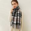Winter imitation cashmere plaid fringed scarf scarf versatile women's autumn and winter new scarf warm shawl