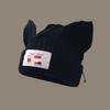 Niche Design Personalized Cat and Pig Ears Knitted Wool Hat Cute Autumn and Winter Warm Ear Protection Bag Head Hat