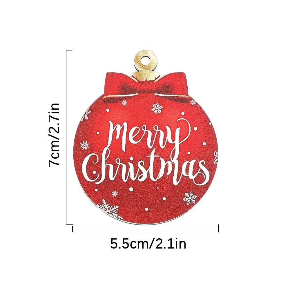 12Pcs Christmas Decoration Wooden White Snowflake Xmas Tree Ornaments for Home Decor Supplies 2026 New Year Navidad Accessories