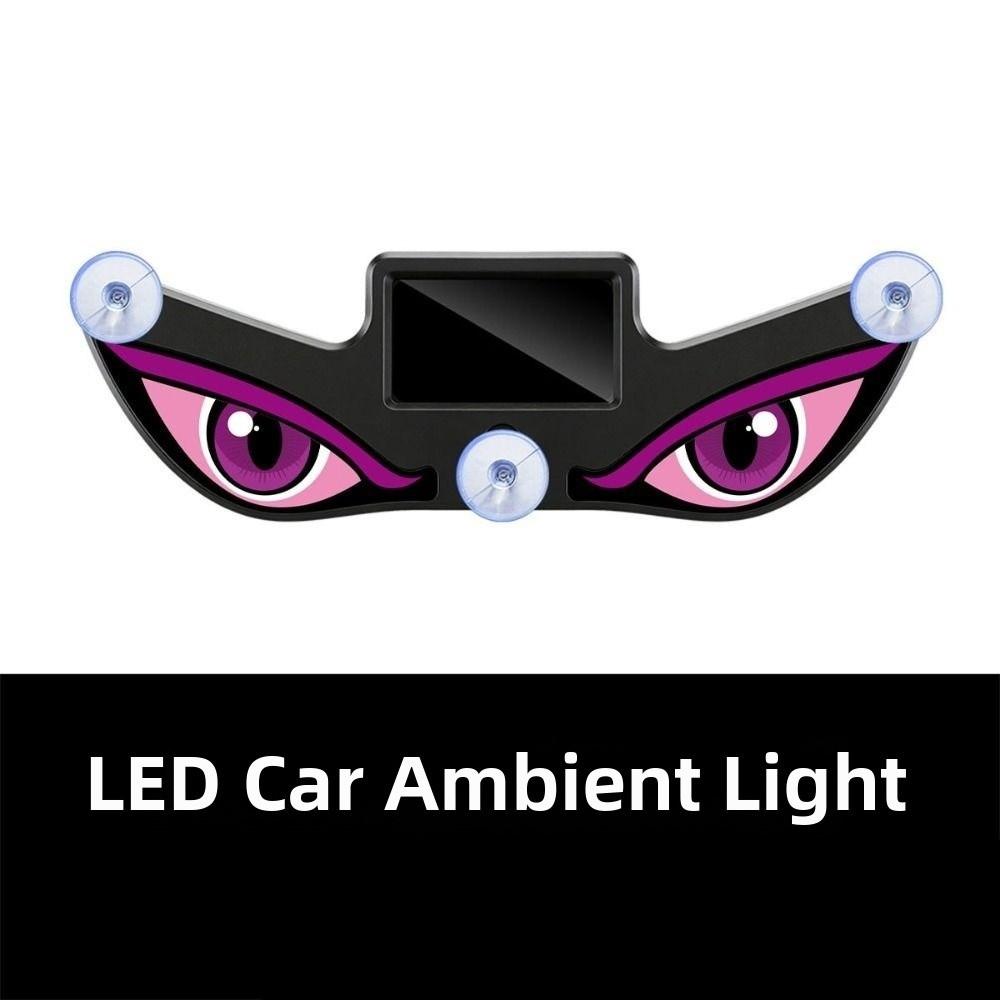 Wireless Solar LED Car Light Suction Cup Devil Eyes Car Light New Car Warning Light