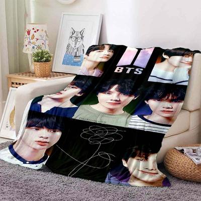 Kpop BTS Blanket 3D Throw Blanket Flannel Blanket Living Room Blanket Fans Blanket