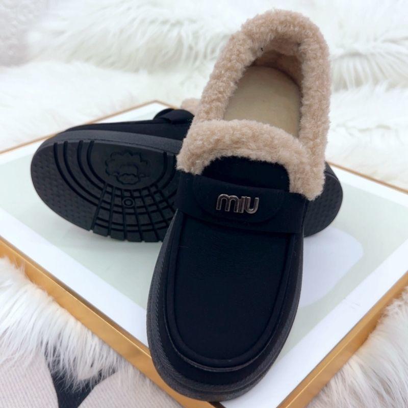 

2025 fleece autumn and winter new snow boots Maillard women s cotton shoes wear round-toed flat mom shoes 34 чорний