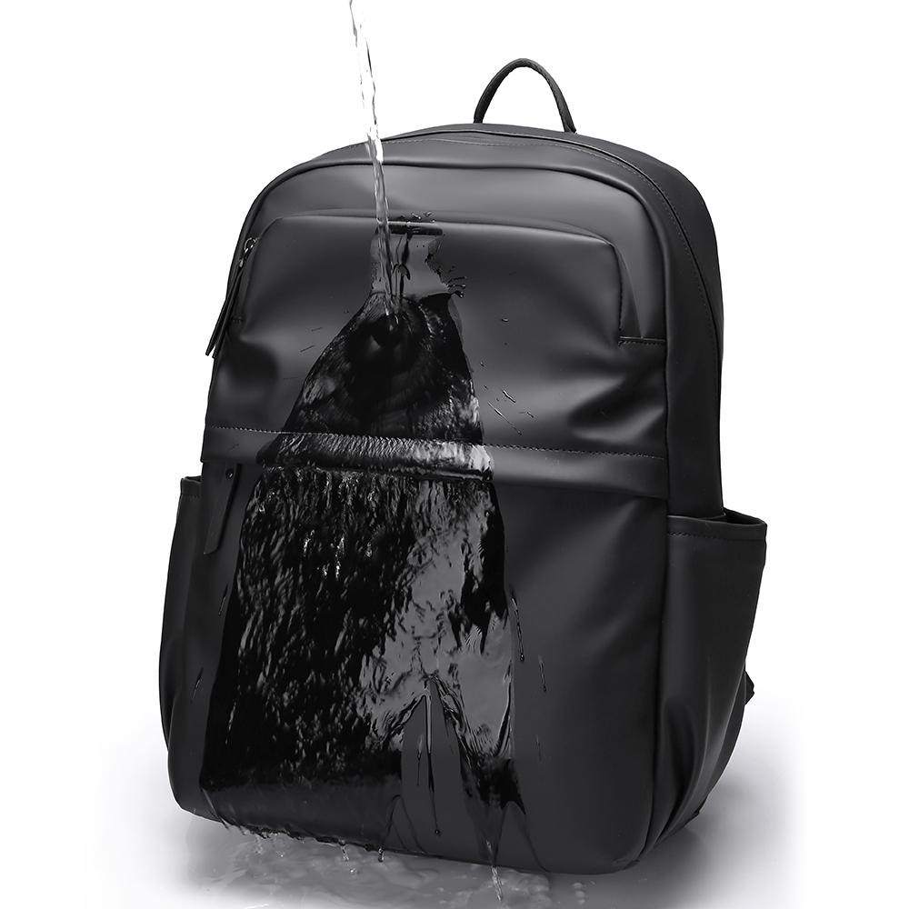 Men's Business Backpack Large Capacity Multi-compartment Lightweight Shoulder Bag for 15.6 Inch Laptop Commuter Leather Bag