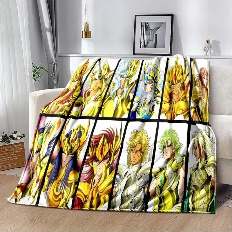 3D Retro Saint Seiya Anime Cartoon Flanelldecke Weich Gemütlich Sofa Bett Reise Decke Kinder Geburtstagsgeschenk